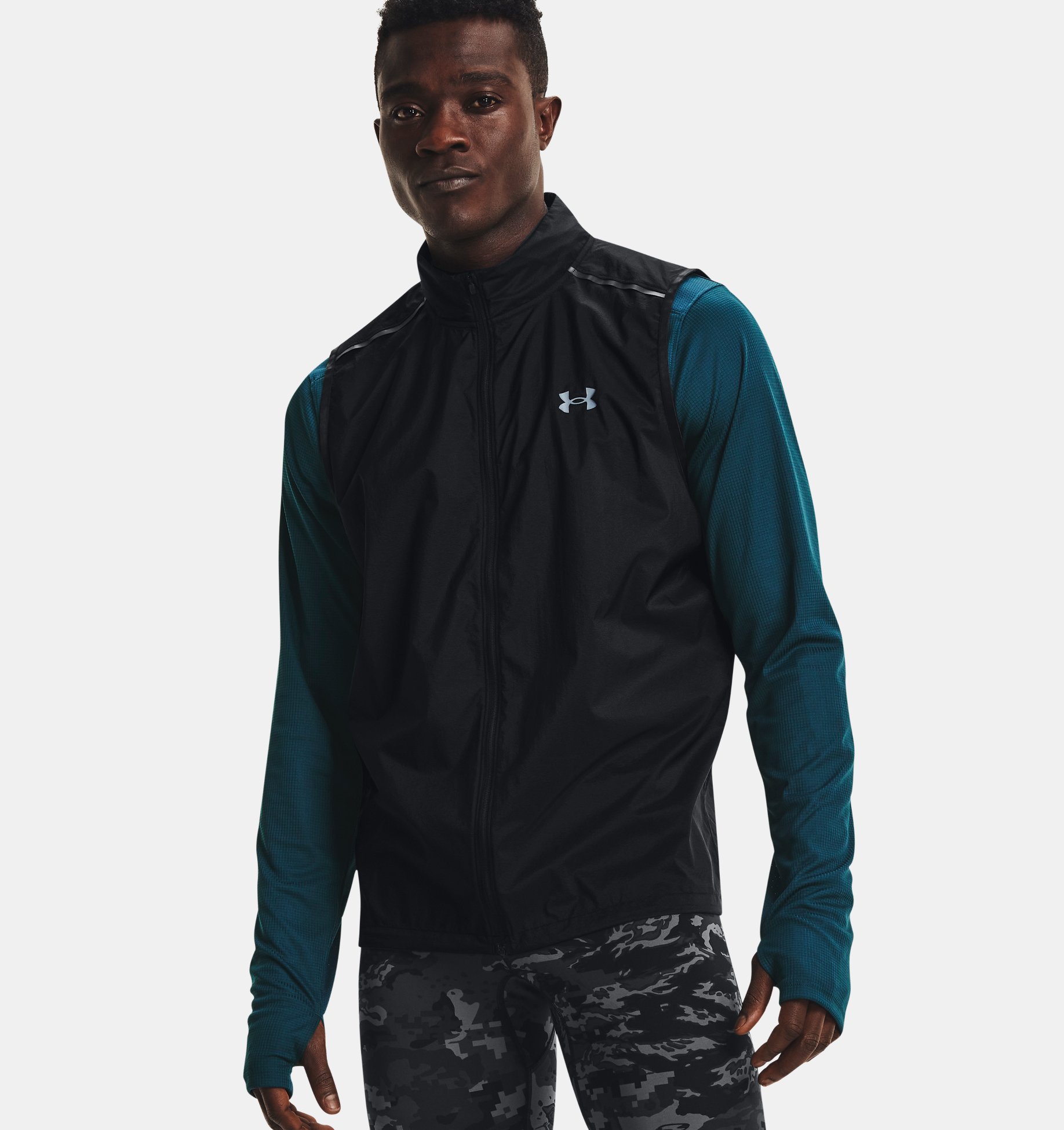 Blue Under Armour Qualifier Outrun The Storm Mens Running Jacket 